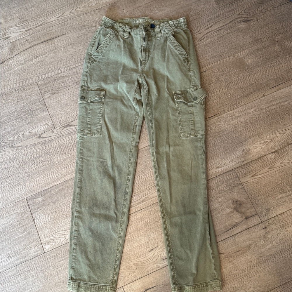 American Eagle Women's Olive Stretch Cargo Pants